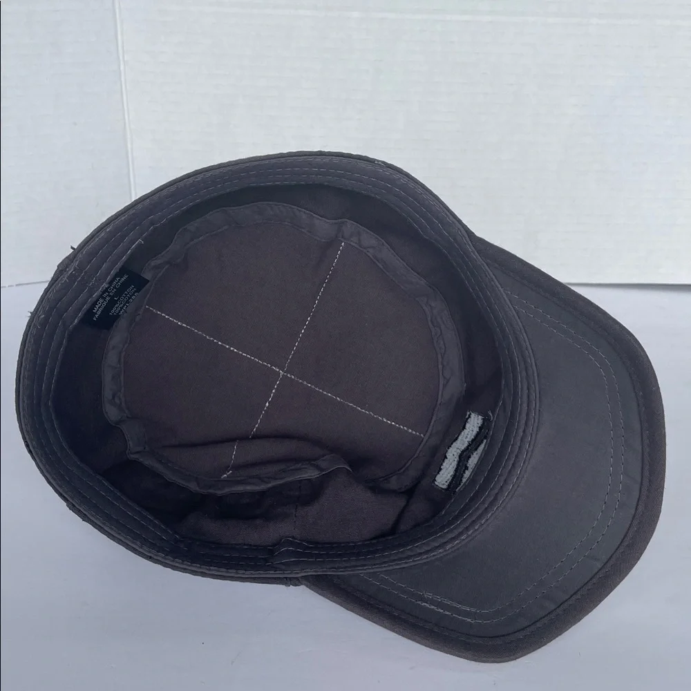 KURTZ Black Military Distressed Style Cap Fitted Unisex Size Large - Picture 6 of 7